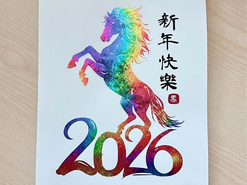 客製馬年紅包袋｜數位燙金＋數位印刷設備打造高質感賀歲設計